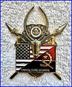 MSG Luanda Angola Challenge Coin USMC Embassy Marine Security Guard USN Navy