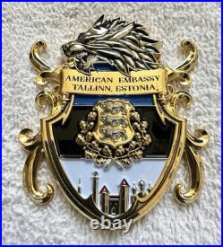 MSG Tallinn Estonia Challenge Coin USMC Embassy Marine Security Guard USN Navy