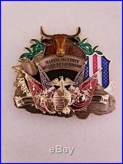 Marine Security Guard MSG challenge coin MANILLA PHILIPPINES navy cpo nypd BIG