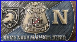 Maryland State Police 2025 Army Navy Challenge Coin Baltimore Ravens Badge NCAA