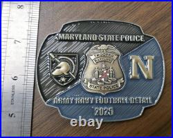 Maryland State Police 2025 Army Navy Challenge Coin Baltimore Ravens Badge NCAA