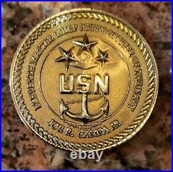 Master Chief Petty Officer Joe R Campa Jr of the Navy MCPON Challenge Coin 2.25