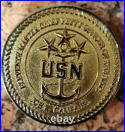 Master Chief Petty Officer Joe R Campa Jr of the Navy MCPON Challenge Coin 2.25