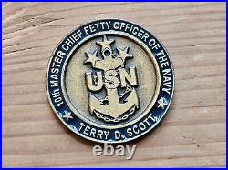 Mcpon 10 Coin Terry Scott Cpo Challenge Chief Petty Officer Of The Navy Highest