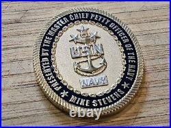 Mcpon Challenge Coin Us Navy Chief Petty Officer 13 Mike Stevens Authentic