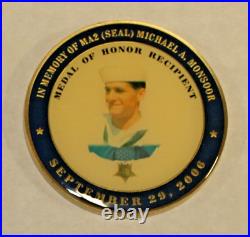 Michael Monsoor SEAL Team 3 MOH OIF Ramadi Battle Memorial Navy Challenge Coin