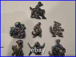 Mighty Morphin Power Rangers E-4- E-9 & Warrant Navy Challenge Coin Lot Oil Drip