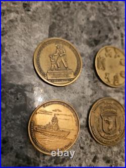 Military CHALLENGE COINS Lot U. S. NAVY 74b Construction Battalion Naval Seabees