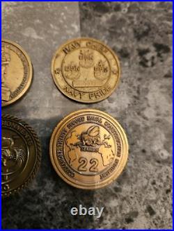 Military CHALLENGE COINS Lot U. S. NAVY 74b Construction Battalion Naval Seabees