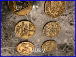 Military CHALLENGE COINS Lot U. S. NAVY 74b Construction Battalion Naval Seabees