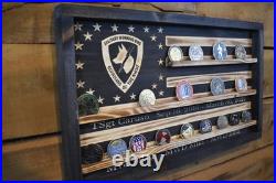 Military Working Dog Challenge Coin Display MWD Flag Handmade in the USA