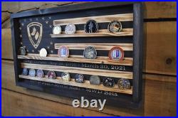 Military Working Dog Challenge Coin Display MWD Flag Handmade in the USA