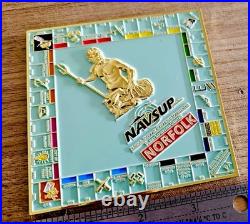 Monopoly Game NAVSUP Norfolk Virginia CPO Mess Supply Navy Seals Challenge Coin