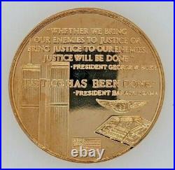 NAVY SEAL RARE 911 Memorial Challenge Coin Gold Plated