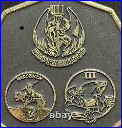 NAVY SEAL Team 3 Brotherhood Coin with Edge Initials NSW ST3 Team-Issued Rare