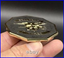 NAVY SEAL Team 3 Brotherhood Coin with Edge Initials NSW ST3 Team-Issued Rare