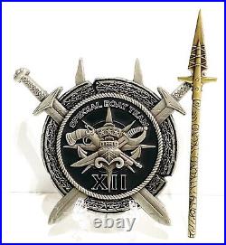 NAVY SEAL Team XII 12 Special Boat Team USN US DEVGRU Spear Challenge Coin