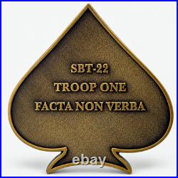 NSWG-4 SBT-22 Troop One SWCC Dirty Boat Guys Ace Spade Navy Challenge Coin