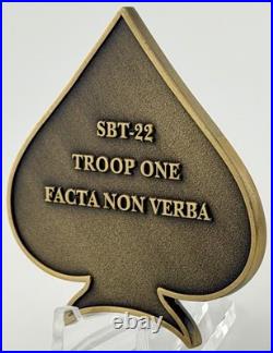 NSWG-4 SBT-22 Troop One SWCC Dirty Boat Guys Ace Spade Navy Challenge Coin