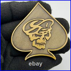 NSWG-4 SBT-22 Troop One SWCC Dirty Boat Guys Ace Spade Navy Challenge Coin