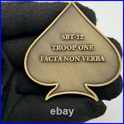 NSWG-4 SBT-22 Troop One SWCC Dirty Boat Guys Ace Spade Navy Challenge Coin