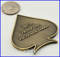 NSWG-4 SBT-22 Troop One SWCC Dirty Boat Guys Ace Spade Navy Challenge Coin