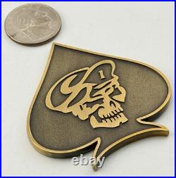 NSWG-4 SBT-22 Troop One SWCC Dirty Boat Guys Ace Spade Navy Challenge Coin