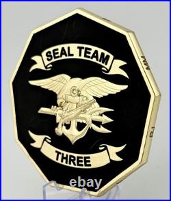 NSW SEAL Team 3 Challenge Coin 2.75 Horsemen Brotherhood ST3 Trident RARE NSWG