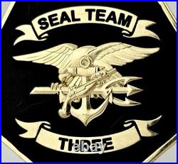 NSW SEAL Team 3 Challenge Coin 2.75 Horsemen Brotherhood ST3 Trident RARE NSWG