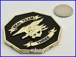 NSW SEAL Team 3 Challenge Coin 2.75 Horsemen Brotherhood ST3 Trident RARE NSWG