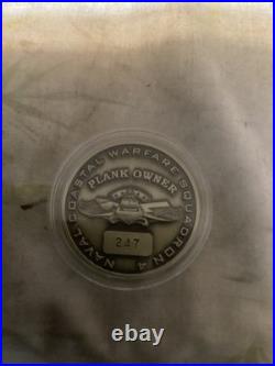 Naval Costal Warfare Squadron PLANK OWNER SEAL Team 4 Navy Challenge Coin Number