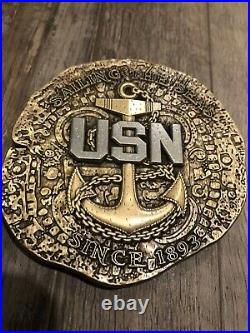 Naval Diving And Salvage NDSTC Navy Chiefs Mess USN Doubloon ChallengeCoin