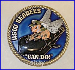 Naval Special Wafare We Build We Fight Seabee CB Can Do Navy SEAL Challenge Coin