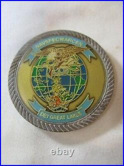 Naval Special Warfare Center DET Great Lakes SEALS SWCC EOD Navy Challenge Coin