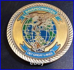Naval Special Warfare Center DET Great Lakes SEALS SWCC EOD Navy Challenge Coin