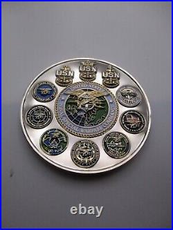 Naval Special Warfare Command John F. Kennedy Navy SEALs CPO Challenge Coin NSW