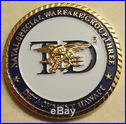 Naval Special Warfare Gp 3 Training DET-3 Hawaii SEAL Navy Challenge Coin