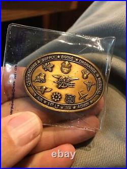 Naval Special Warfare Group 1 Log Sp Chief Mess Navy Challenge Coin / SEAL / One