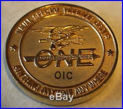 Naval Special Warfare Group 1 Mobile Comm OIC Navy Challenge Coin / SEAL / One