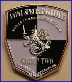 Naval Special Warfare Group 2 Mobile Comm Team SEALs Chiefs Navy Challenge Coin