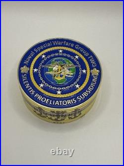 Naval Special Warfare Group 2 / Two NSWG-2 SEAL Navy Challenge Coin Stack