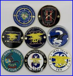 Naval Special Warfare Group 2 / Two NSWG-2 SEAL Navy Challenge Coin Stack