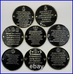 Naval Special Warfare Group 2 / Two NSWG-2 SEAL Navy Challenge Coin Stack