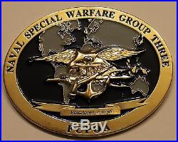 Naval Special Warfare Group 3 FCPOA First Class Assc SEALs Navy Challenge Coin