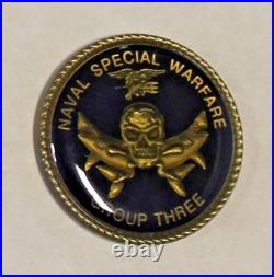 Naval Special Warfare Group 3 / Three Chief's Mess Navy Challenge Coin SEAL / 8