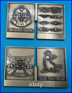 Naval Special Warfare Group Eleven NSWG-11 Navy SEAL CPO 3 Piece Challenge Coin