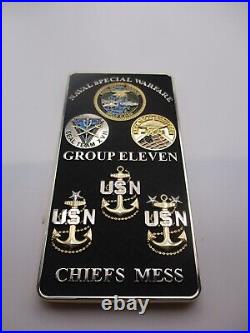 Naval Special Warfare Group Eleven NSWG-11 Navy SEAL CPO ST-17 18 Challenge Coin