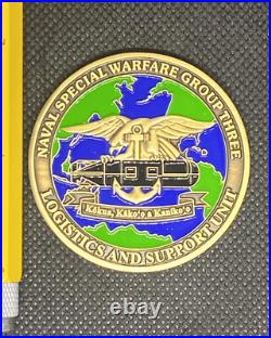 Naval Special Warfare Group Three SDVT-1 NSWG-3 LOGSU-3 Navy SEAL Challenge Coin