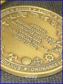 Naval Special Warfare Group Three SDVT-1 NSWG-3 LOGSU-3 Navy SEAL Challenge Coin