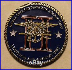 Naval Special Warfare Group Two SEALs Log & Sup Command Navy Challenge Coin / 2